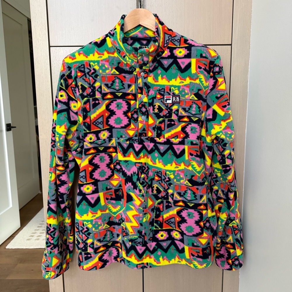 RARE! Fila X Rowing Blazers Multicolor Geometric Fleece Jacket, L